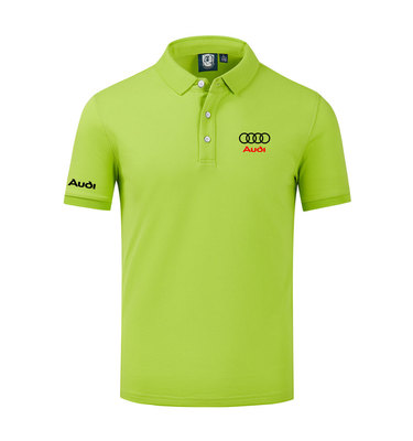 2022 Polo Audi Homme Manches Courtes Couleur Unie Coton Slim Fit